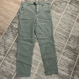Cosmic blue love light olive green skinny pants size 27